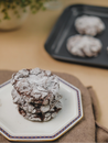 Close-Up Shot of Crinkles on a White Plate