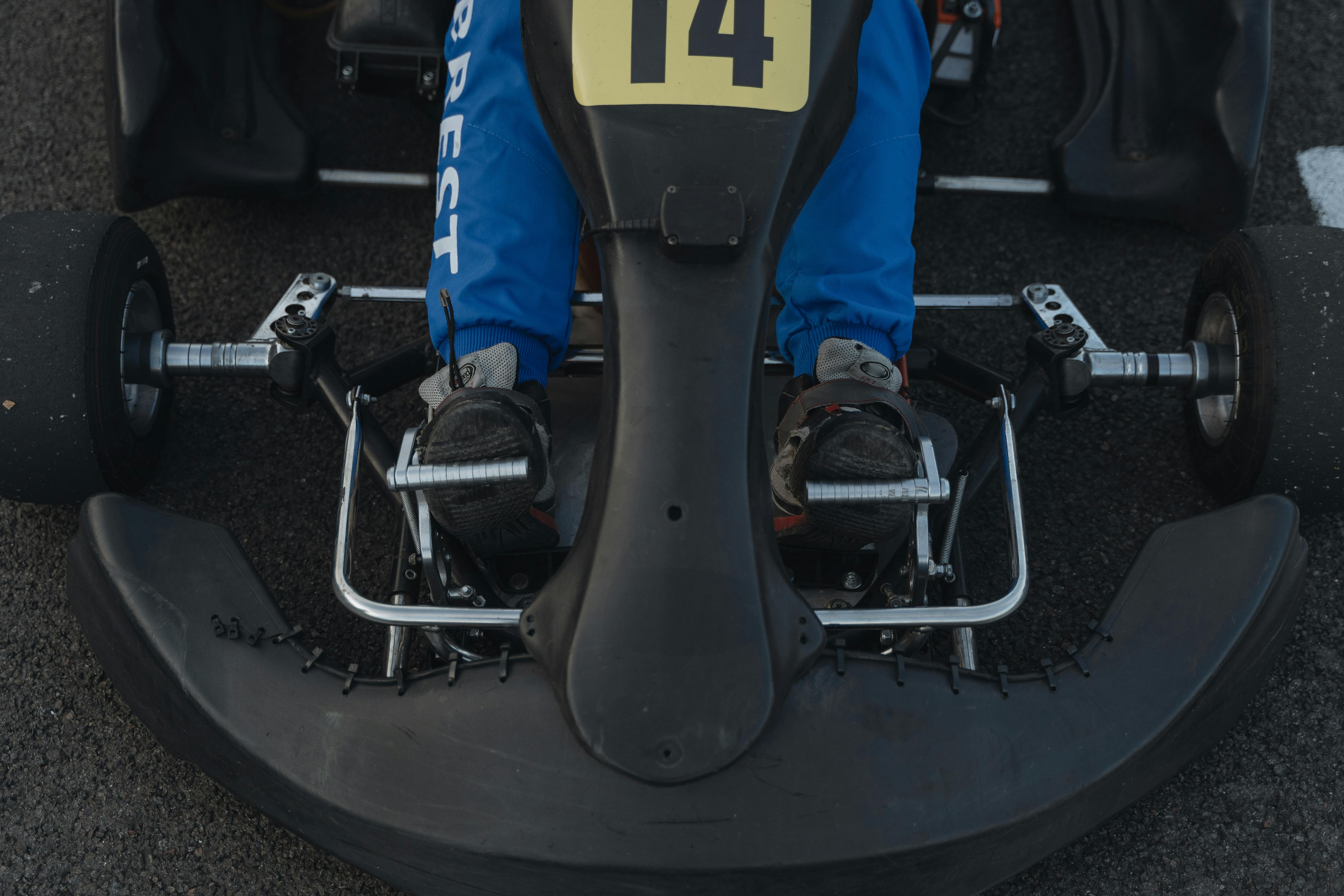 pedals of a go kart