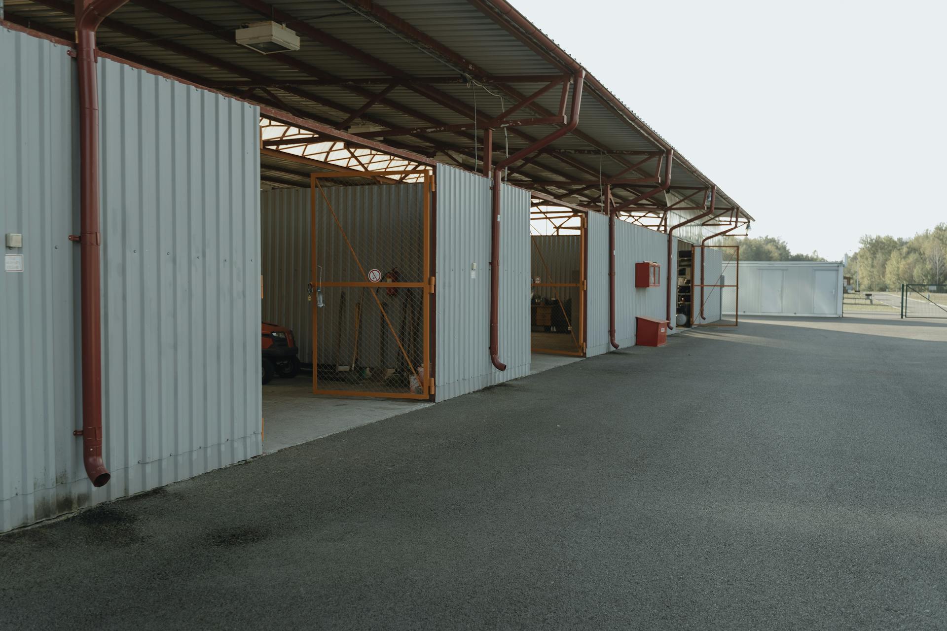 White and Red Wooden Building