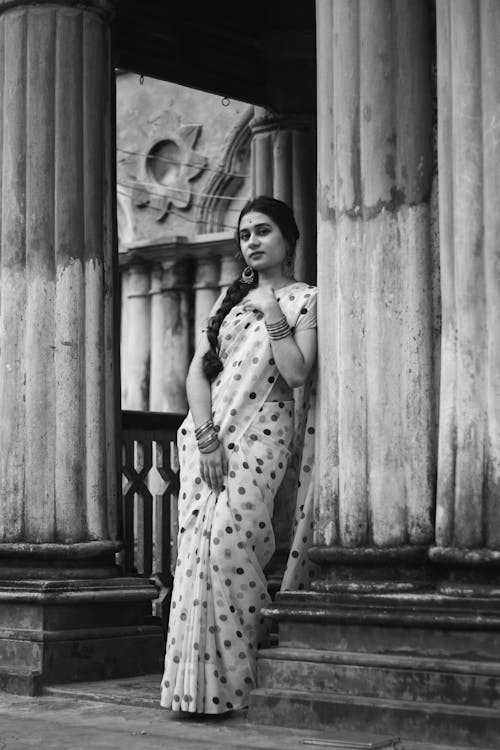 Beautiful woman in traditional sari