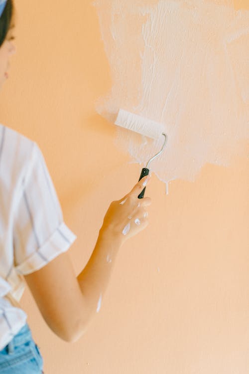 Free Person Painting the Wall  Stock Photo