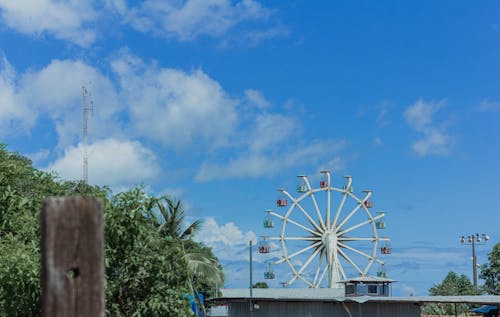 Kostnadsfri bild av blå himmel, nöjespark, pariserhjul