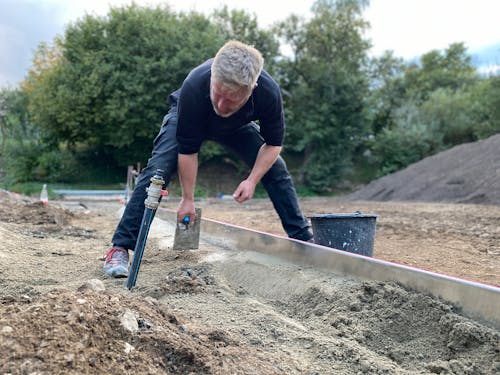 Worker at House Construction