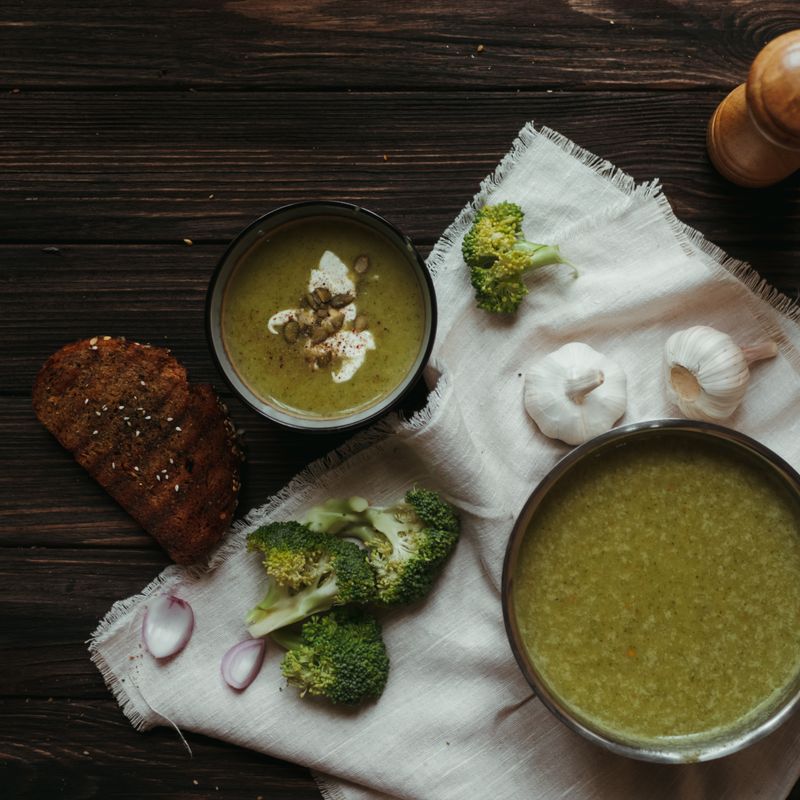 Instant Pot Charred Broccoli Rabe and Garlic Confit Freekeh