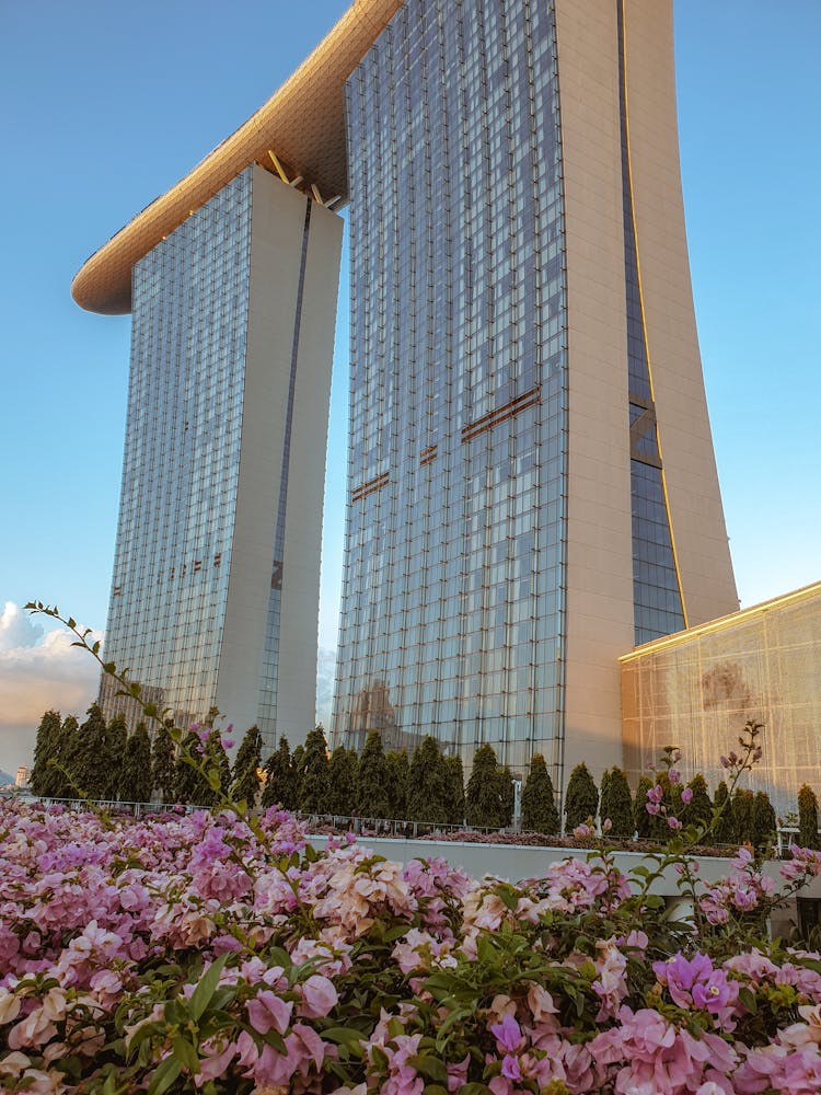 Low Angle Vie Of Marina Bay Sands, Singapore