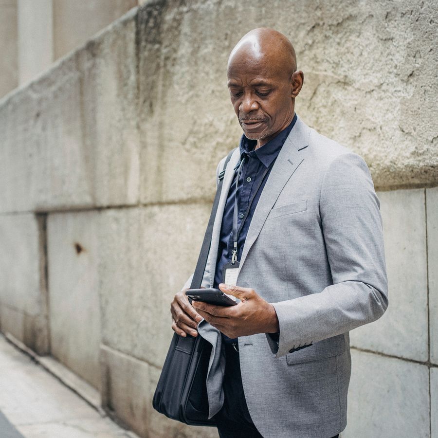 Business professional representing VergeOne's technology and connectivity ecosystem