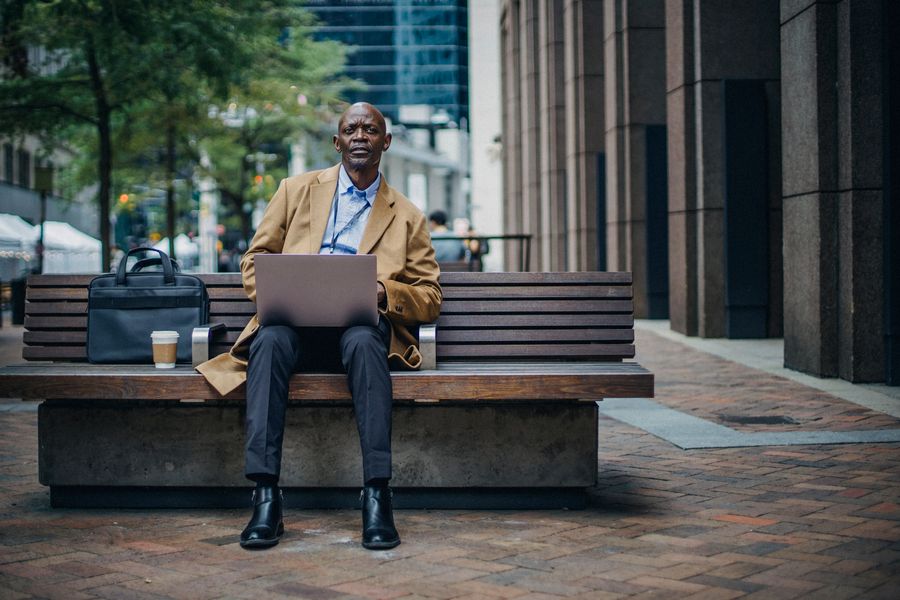 Trader reviewing market charts