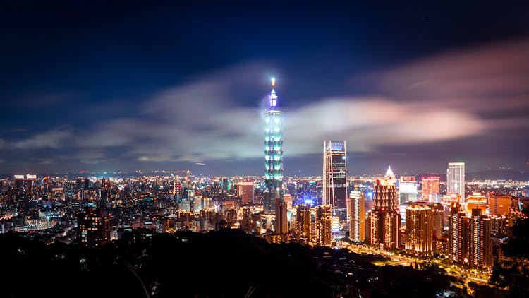 A View From Elephant Mountain At Night