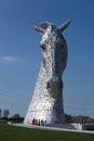 A Horse Head Sculpture Made of Steel
