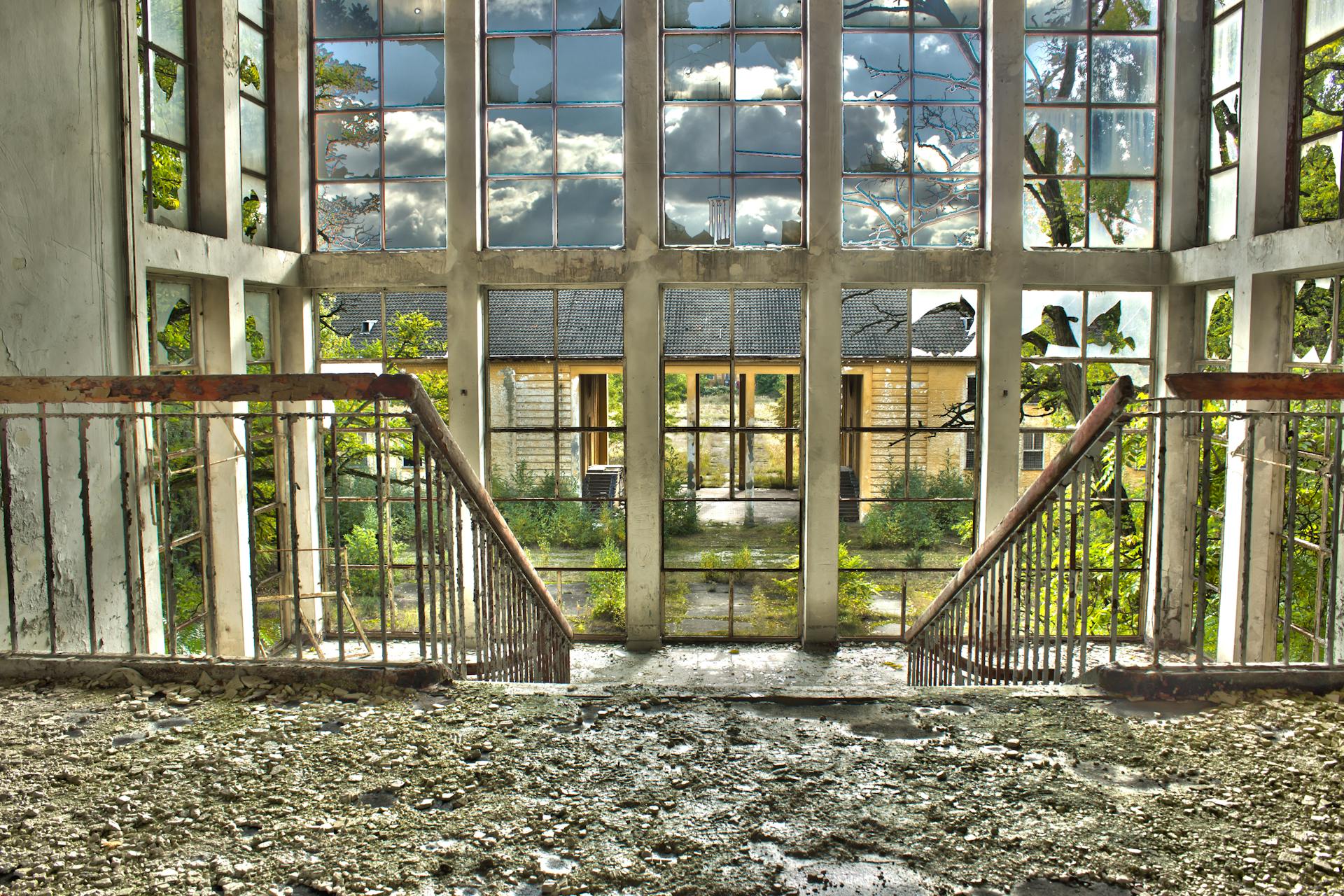 Staircase in Old Abandoned Mansion