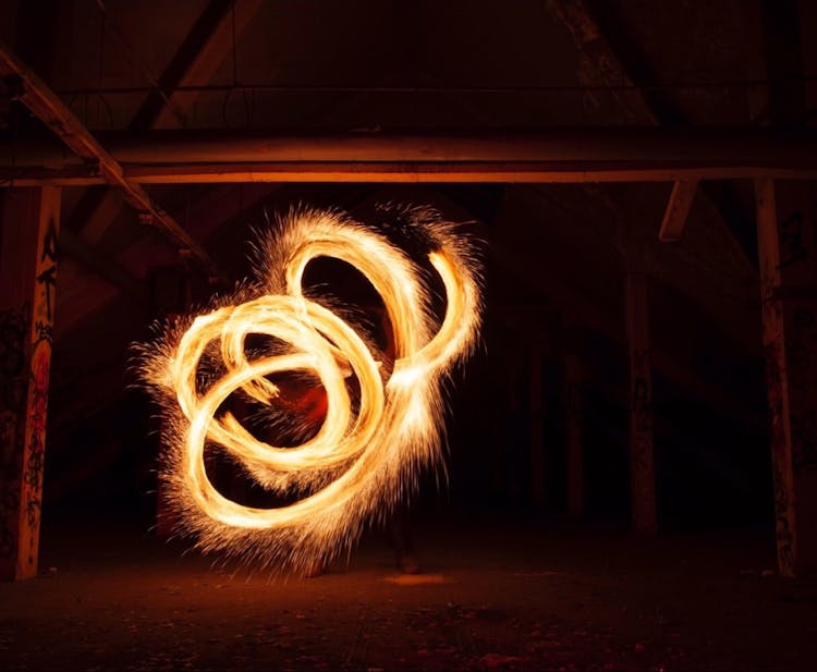 Long Exposure Fire Poi