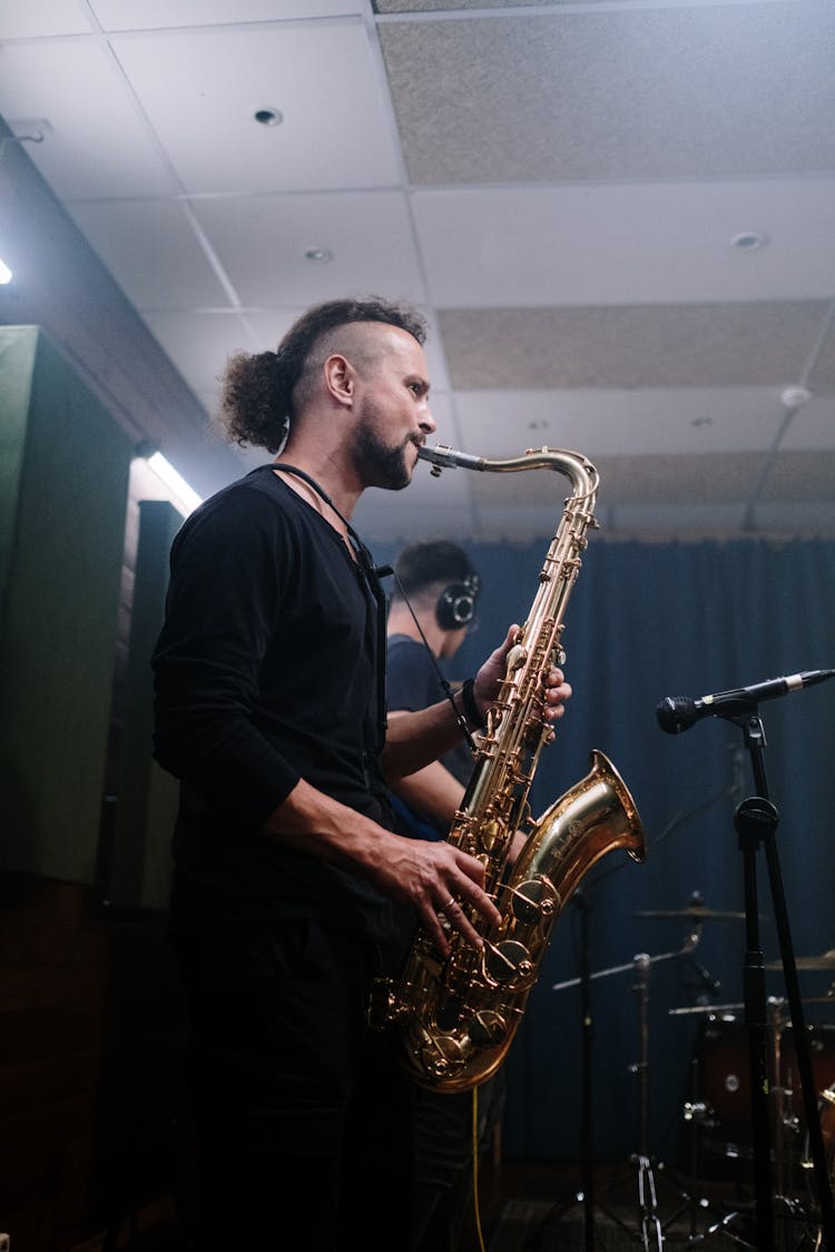 Man Playing Saxophone