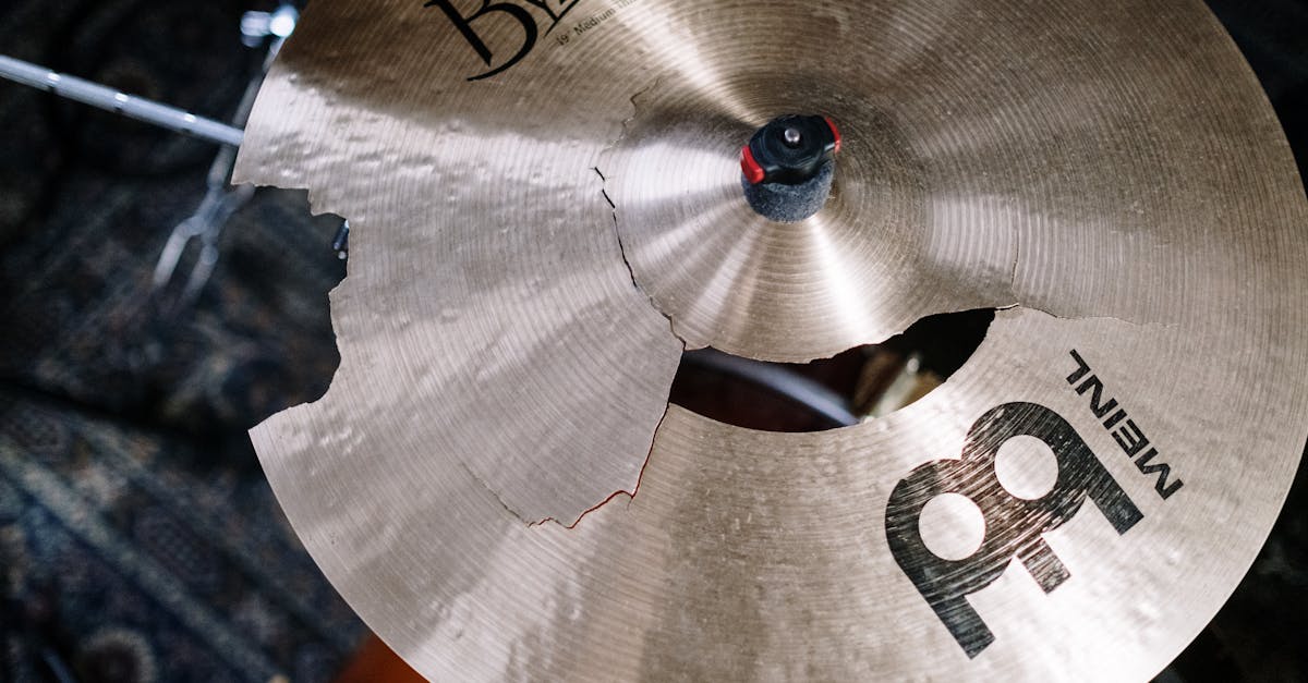 Close-up of a Broken Drum Cymbal · Free Stock Photo