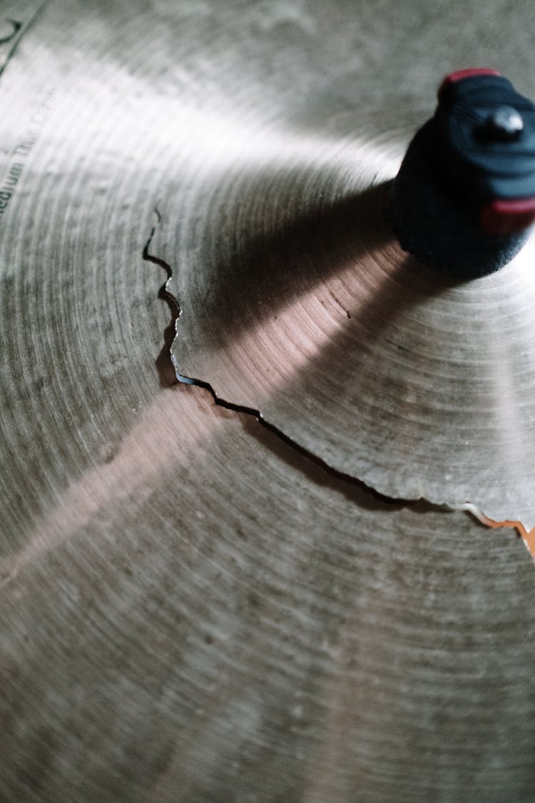 Close Up Of A Broken Cymbal