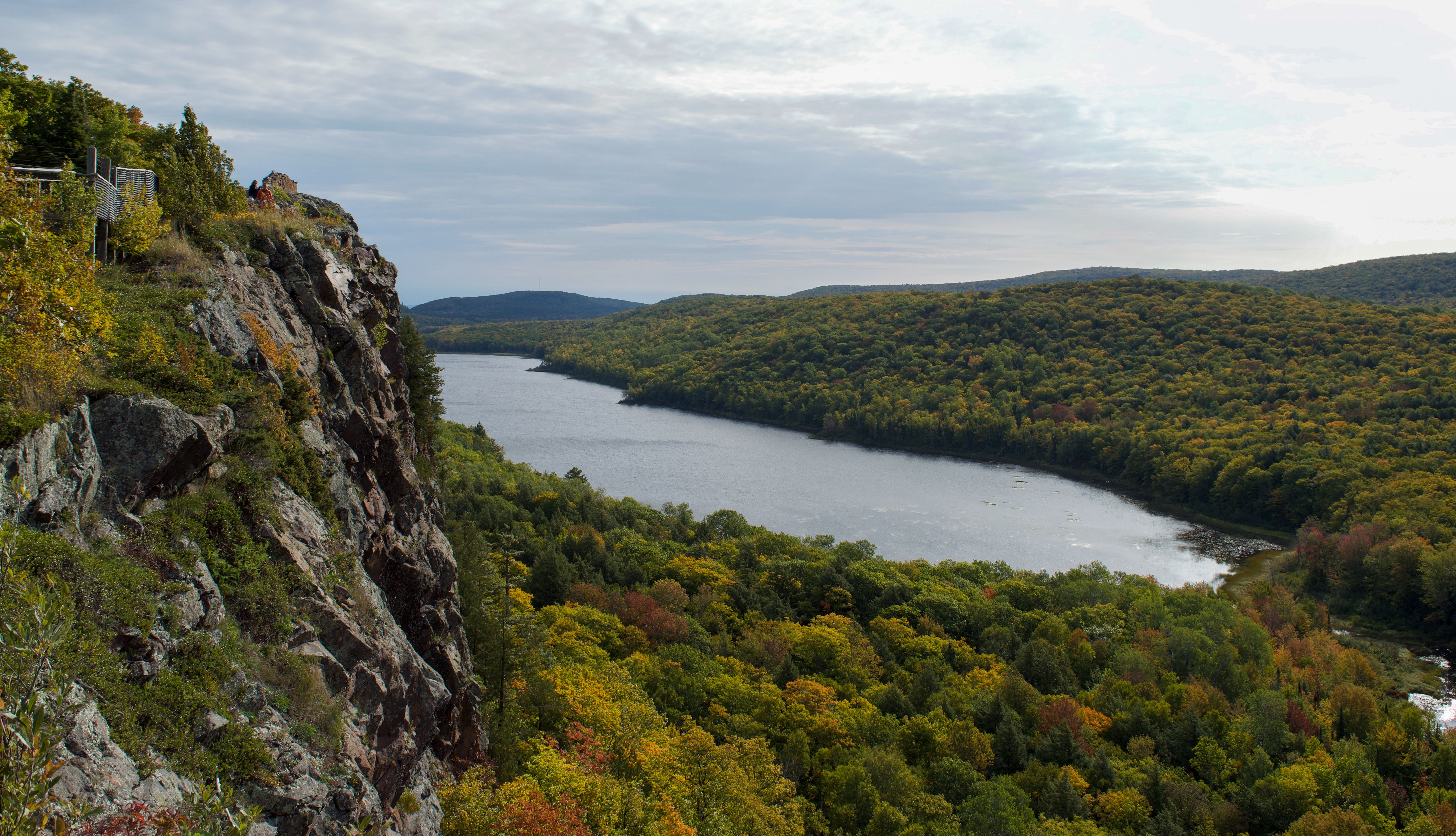 The Lake of the Clouds overlook in the Porcupine Mountains