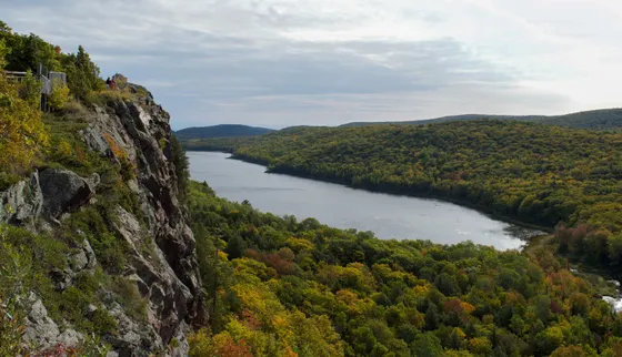 The Lake of the Clouds overlook in the Porcupine Mountains