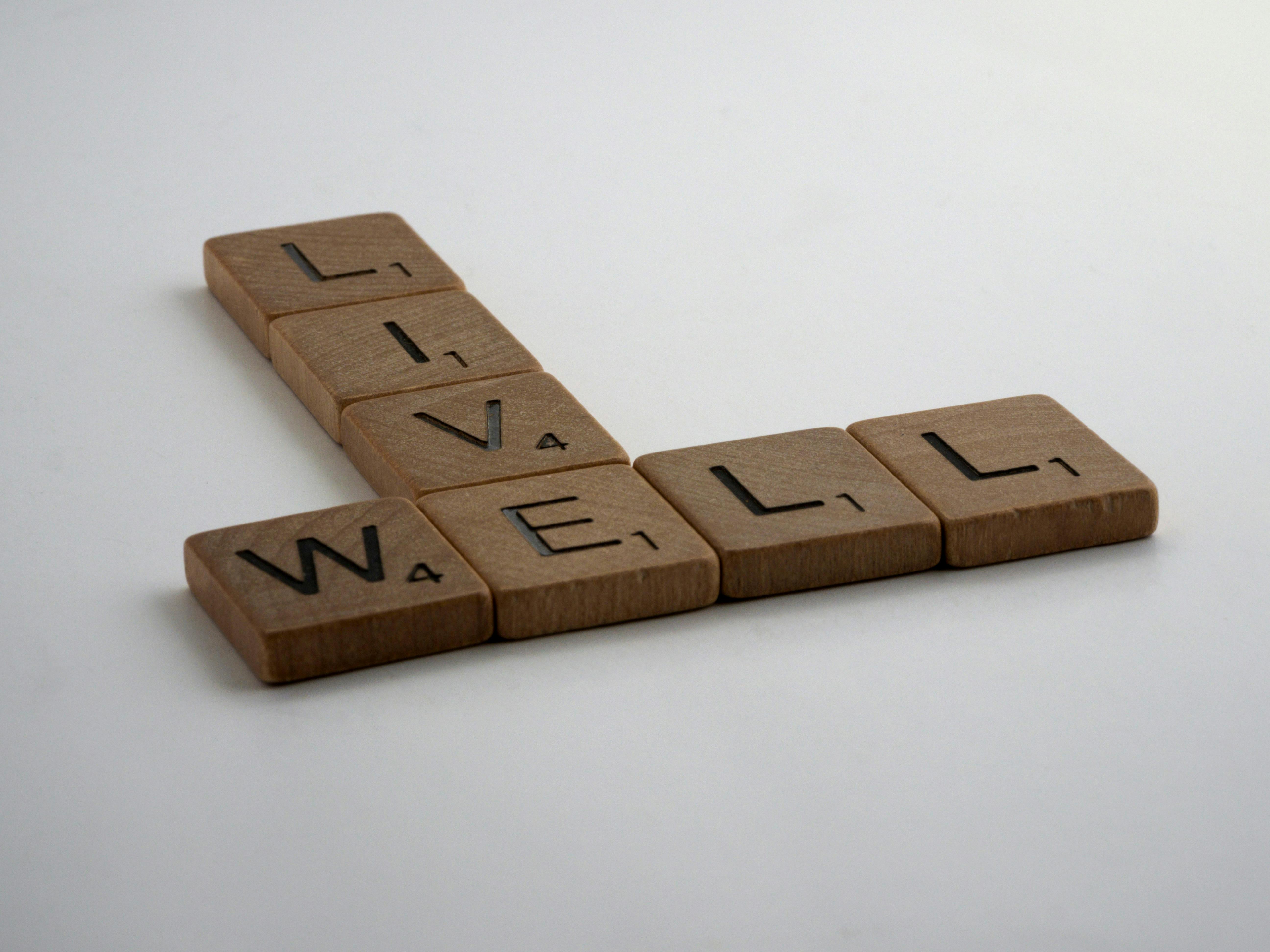 words from wooden scrabble tiles