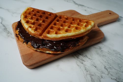 Homemade Waffles with Chocolate