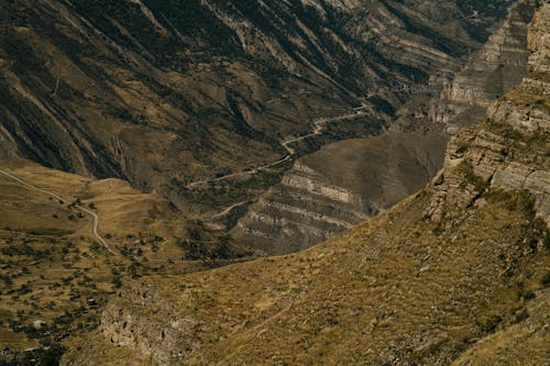 Gratis lagerfoto af bjerge, droneoptagelse, klippefyldt