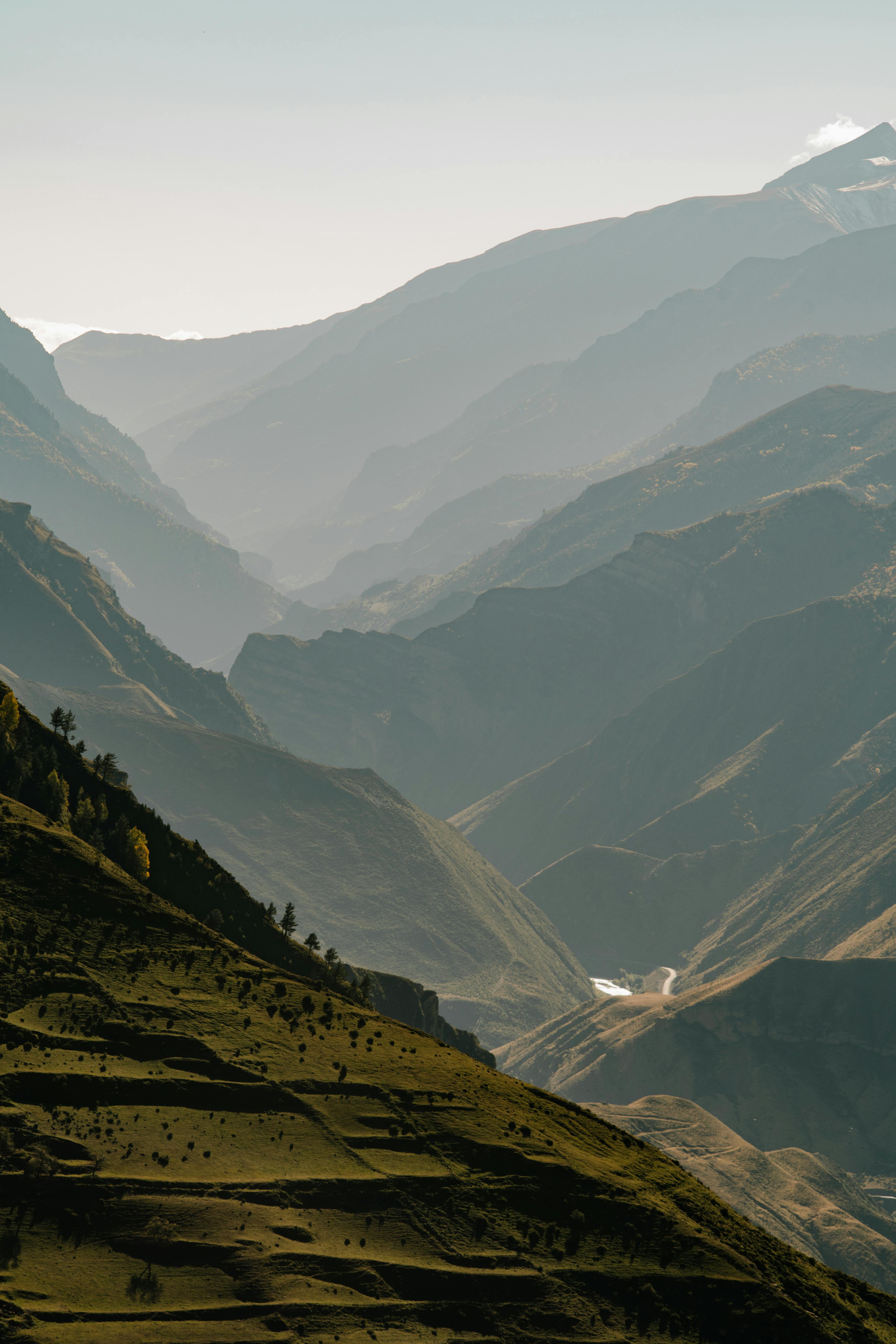 aerial shot of mountains