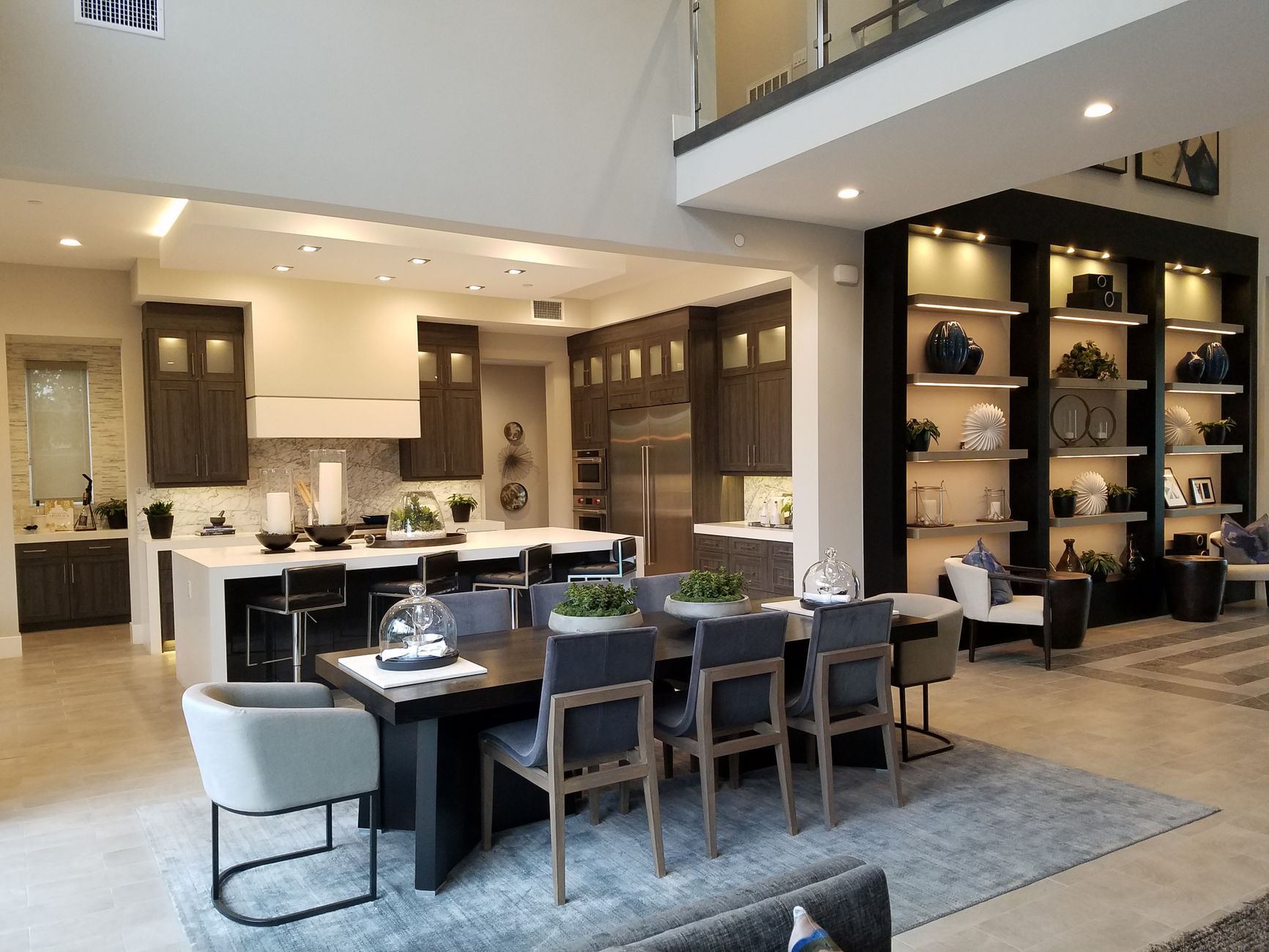 How to style an open-plan kitchen and dining zone for photos