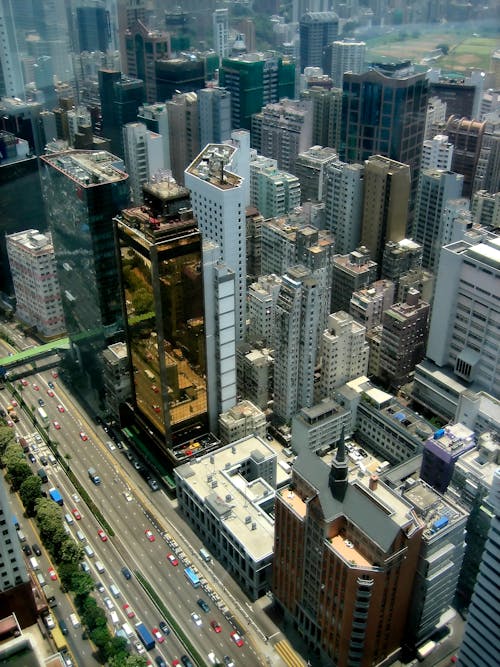 Aerial View of City Buildings