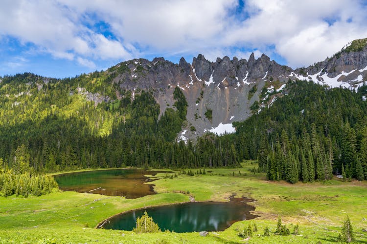 Lakes In Summer Mountain Landscape