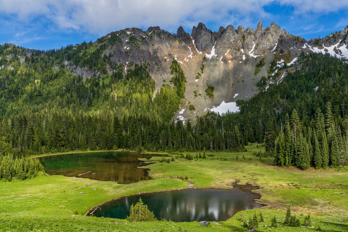 Ponds In the Mountain Valley