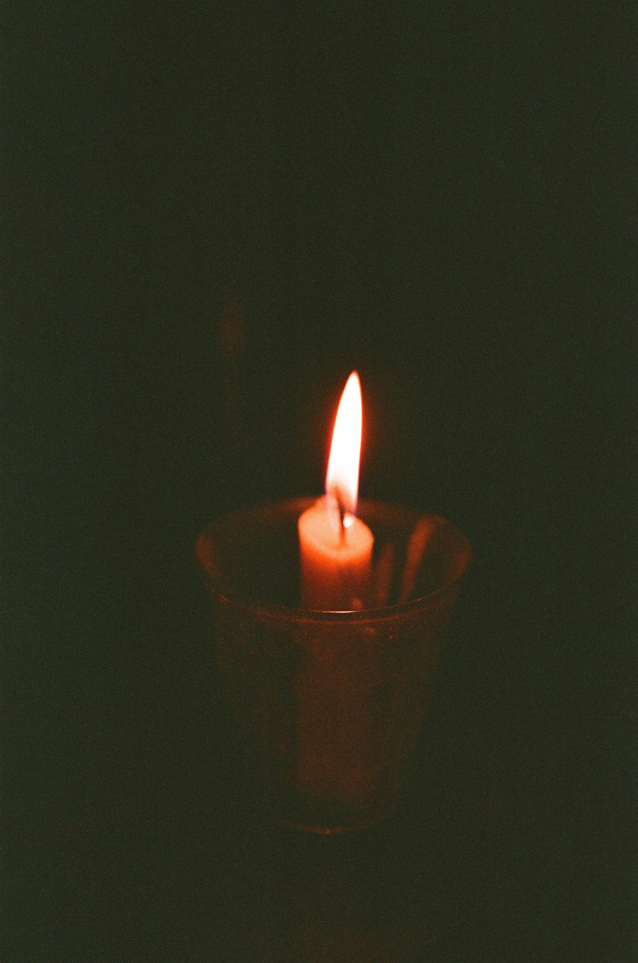 Free stock photo of analog camera, candle, candlelight