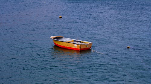 Fishing Boat Floating at the Sea