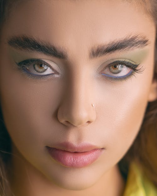 Close-Up Shot of a Woman's Face 