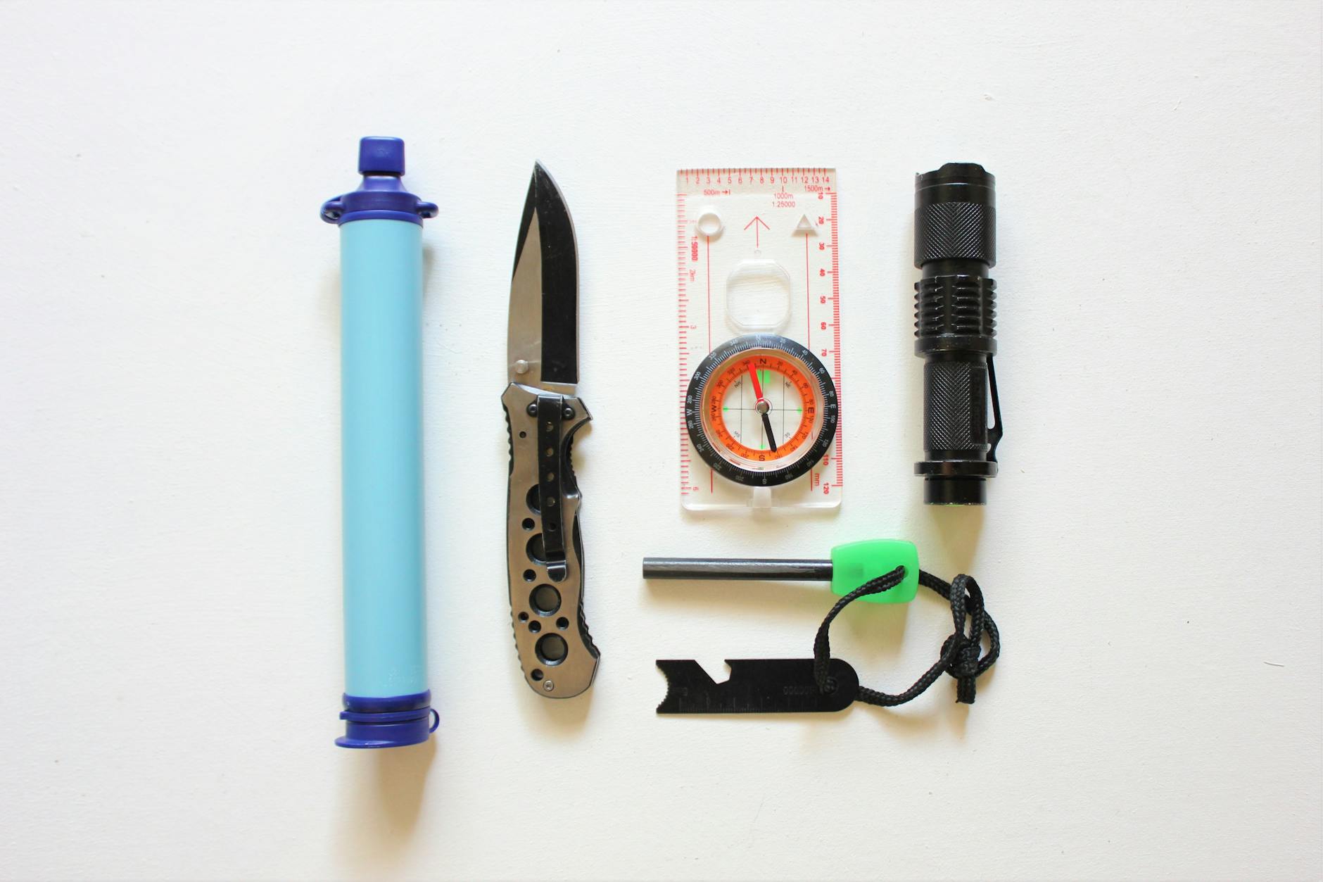 LED Flashlight In A Car Emergency Kit
