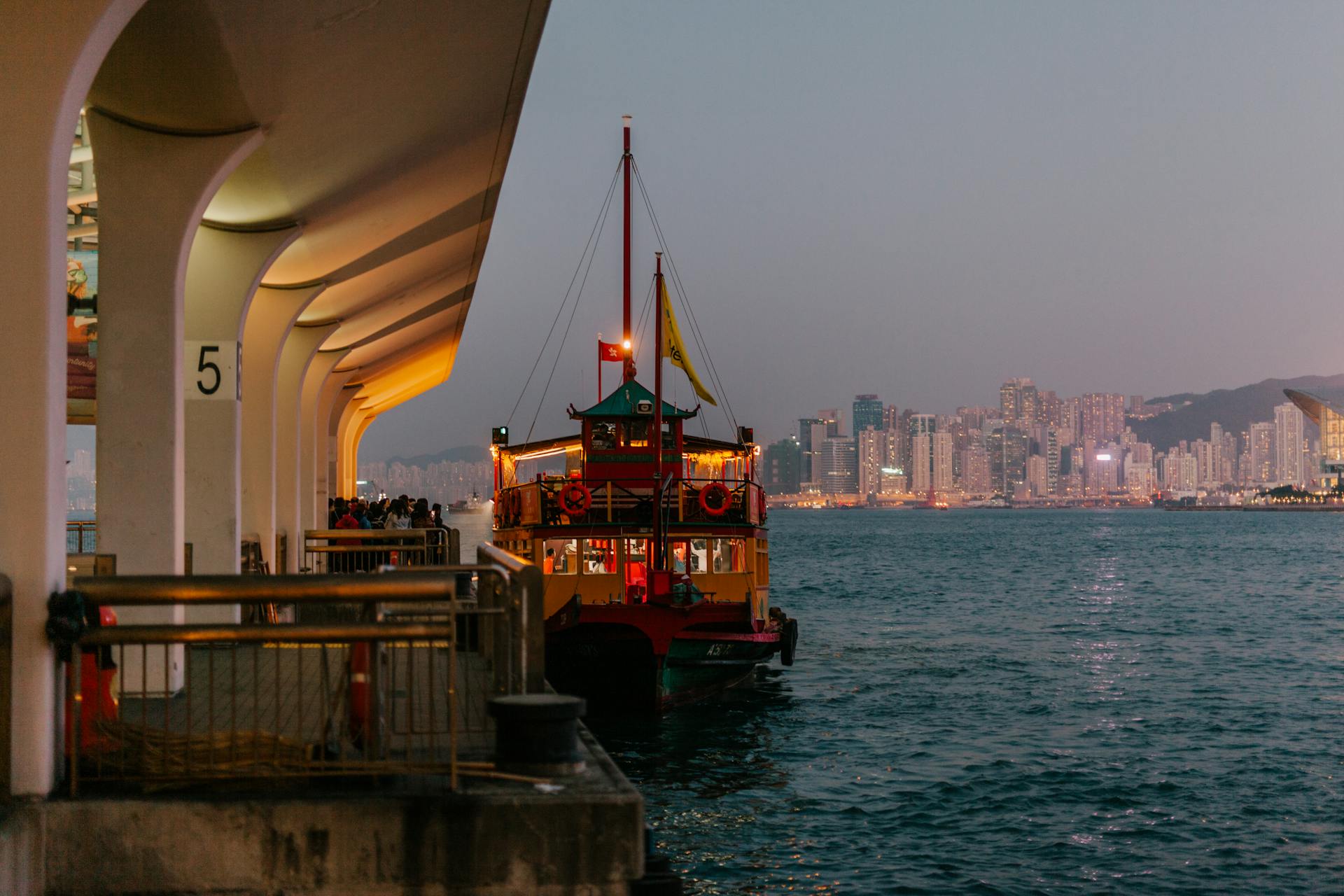 Ship Moored in Hong Kong