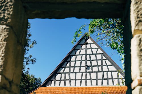 Almanya, bina cephesi, çatı içeren Ücretsiz stok fotoğraf