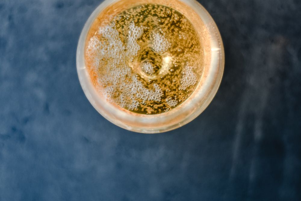 Golden beer in a glass