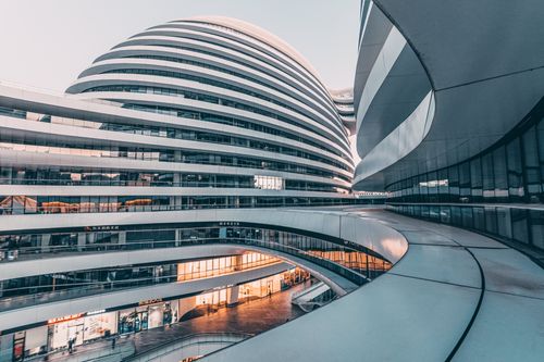 Free Explore the stunning architecture of Beijing's Galaxy SOHO, a masterpiece of modern design. Stock Photo