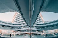 Reflection of the Mall on the Glass Wall