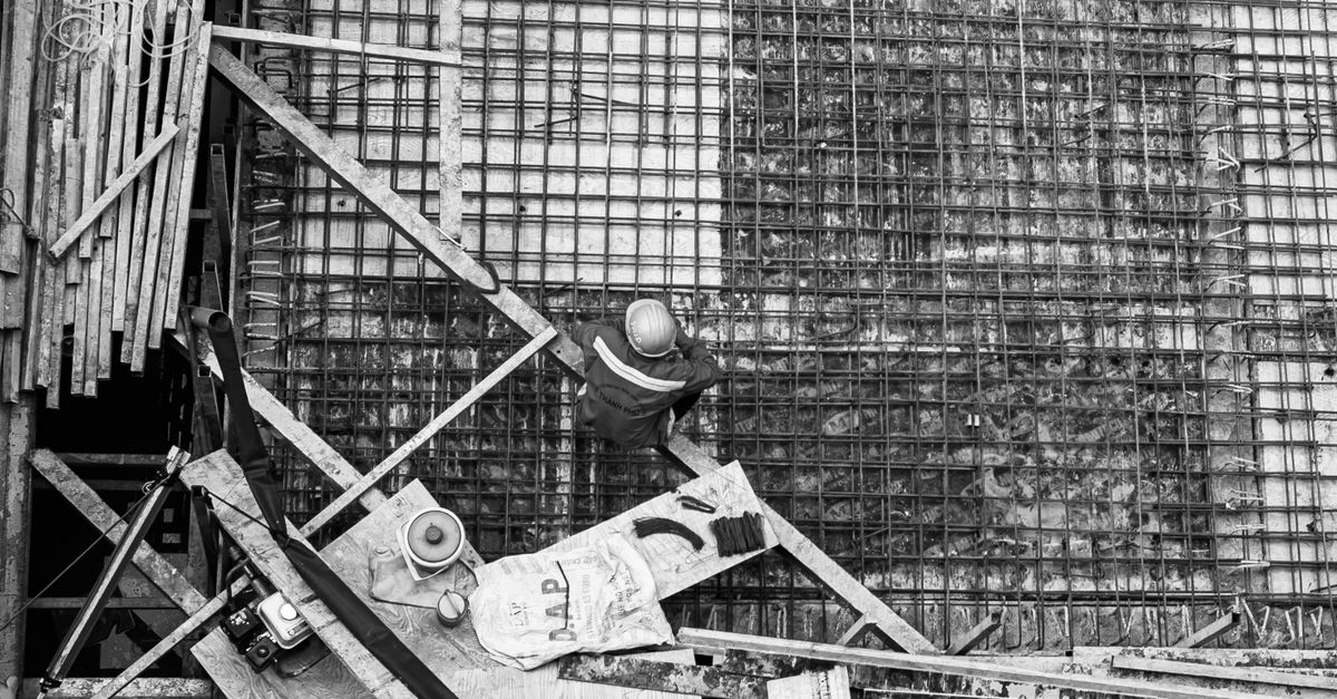 Construction worker on a Toronto high rise site, tied to the skilled trades immigration promise