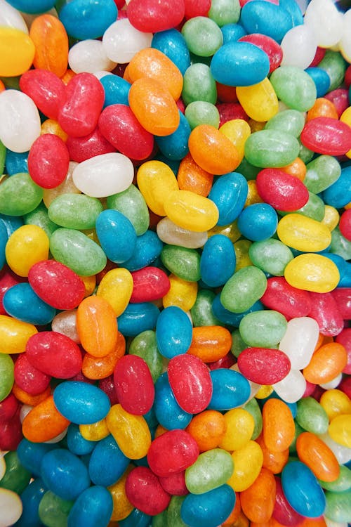 Close-up of Colorful Chewy Sugar Candies