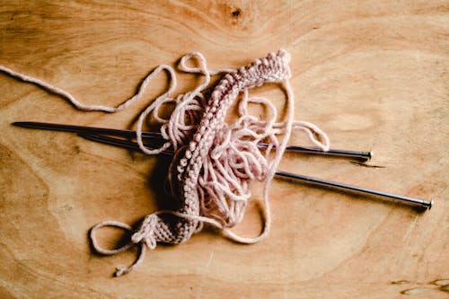 Close-up Photo of Knitting Yarn