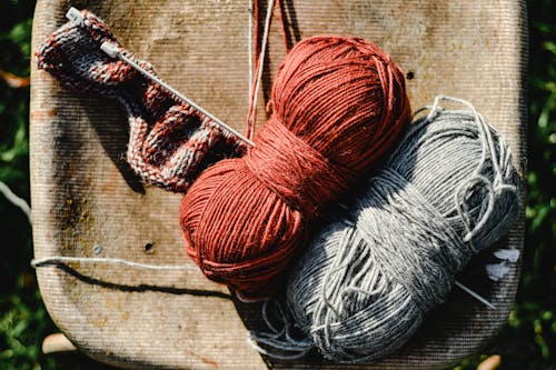 Close-Up Shot of Yarns 