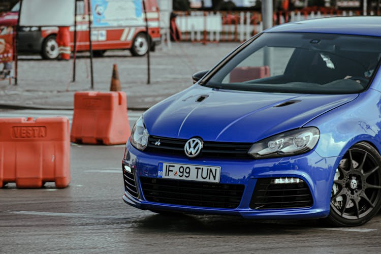 Fast Car Driving On Urban Track