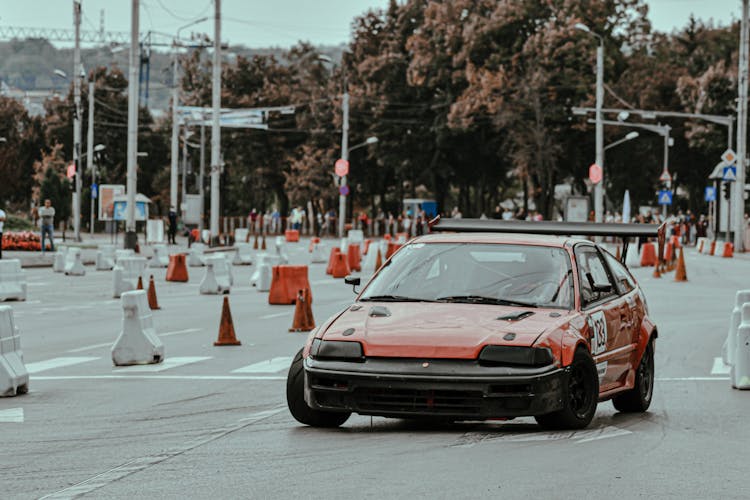 Driving Rally Car In City