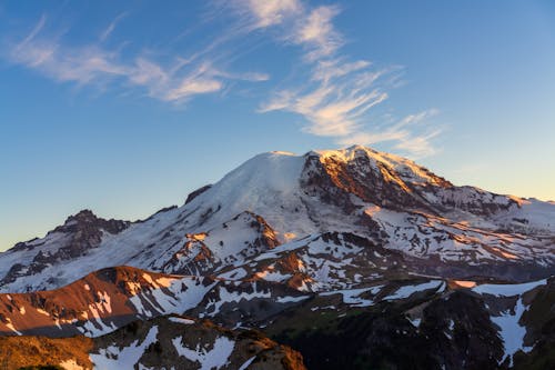 A Snow Covered Mountain