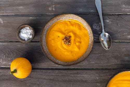 
A Close-Up Shot of a Pumpkin Soup