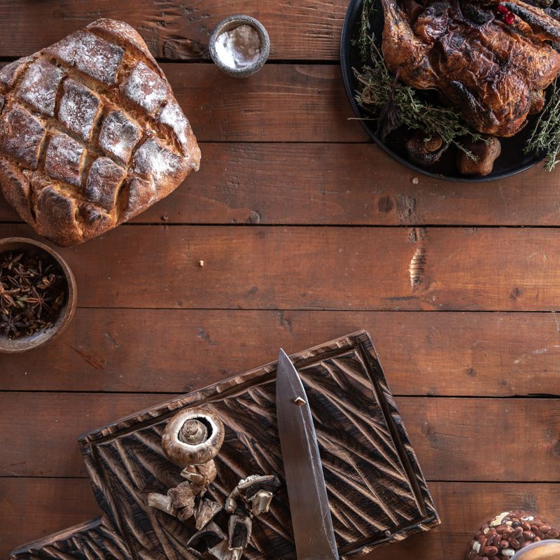 Holiday Chestnut Puree and Roasted Garlic Sourdough Rolls