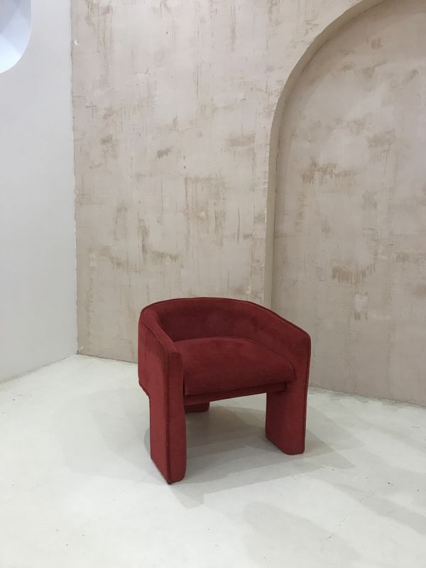 Gale lounge chair in claret velvet - photo by Dmitry Zvolskiy on Pexels