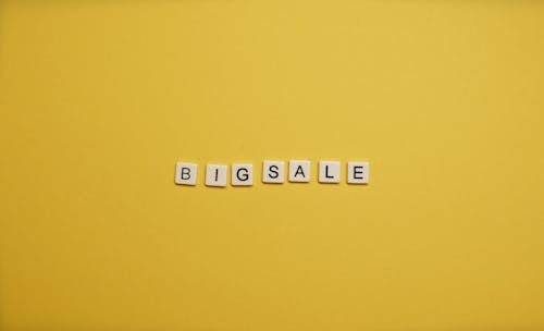 Big Sale Text On Yellow Background