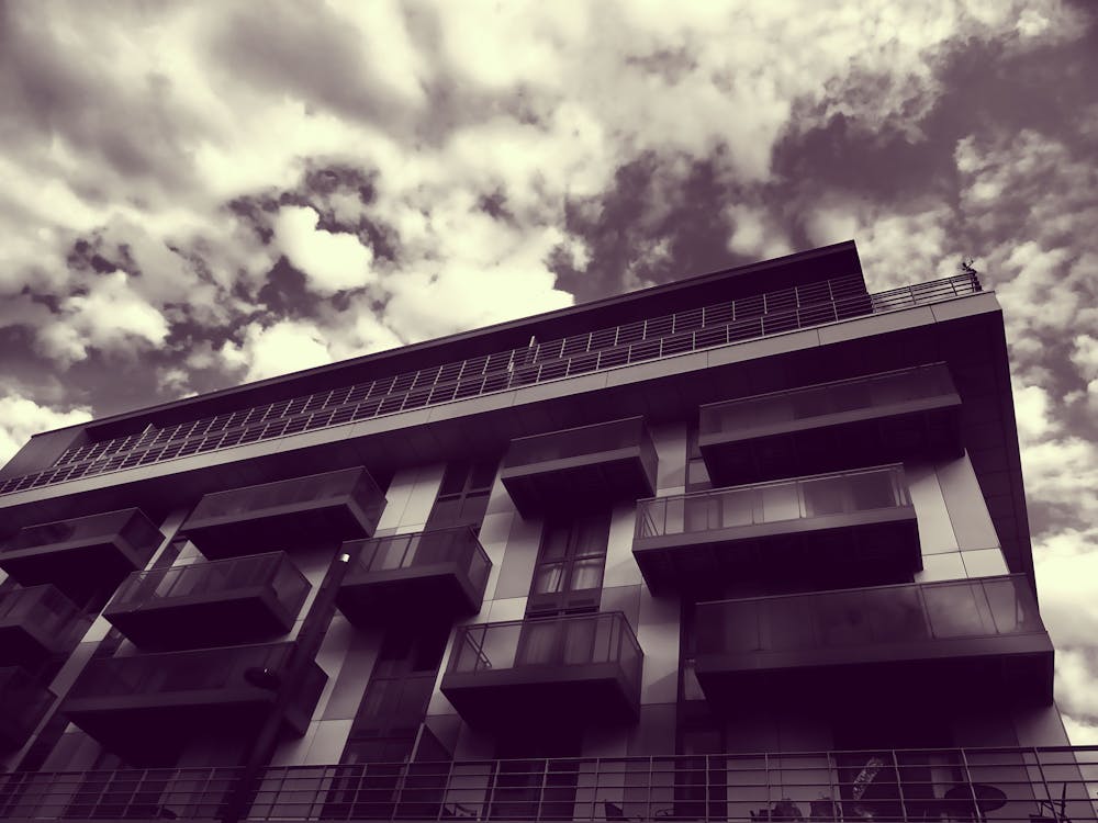 Grayscale Photo Of High rise Building Free Stock Photo grayscale-photo-of-high-rise-building-free-stock-photo