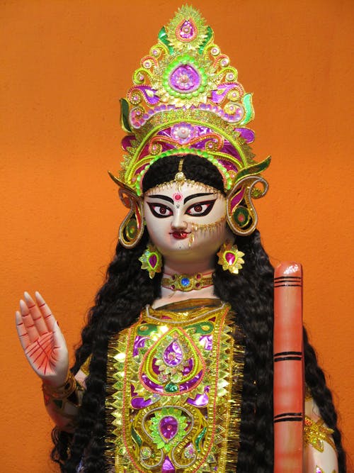 Close-up Photo of a Hindu God